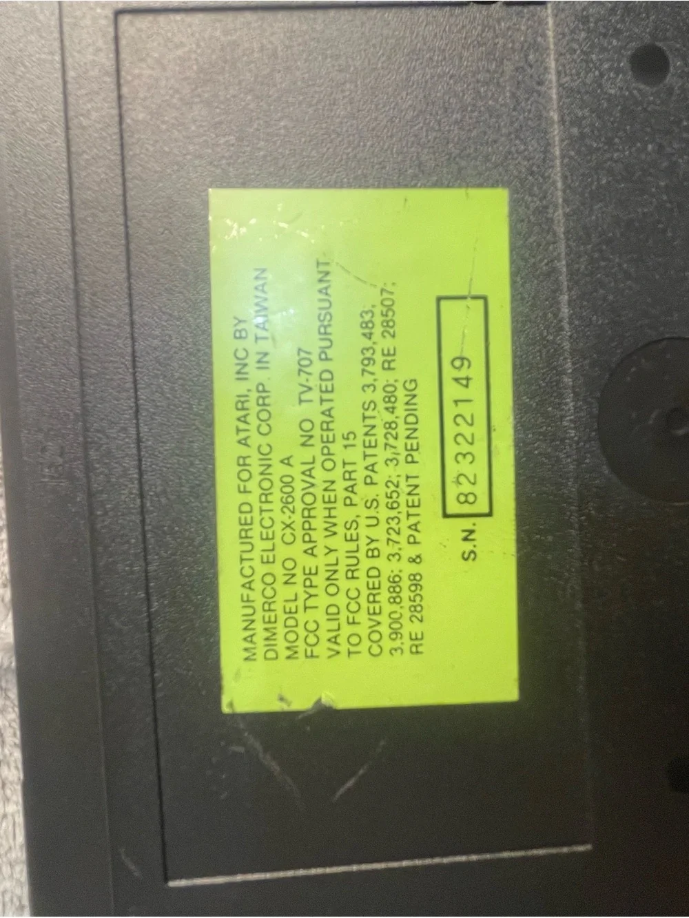 Atari 2600 Video Computer System Console ONLY - untested
